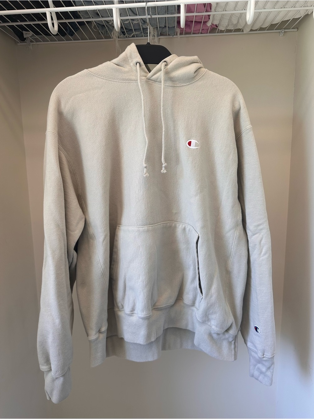 Champion Cream Reverse Weave Hoodie